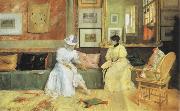 William Merrit Chase A Friendly Call oil painting